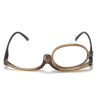 Makeup Presbyopic Glasses Monolithic Reading Glass Magnifying Glass, Degree: +350(Tea Color) - Presbyopic Glasses by PMC Jewellery | Online Shopping South Africa | PMC Jewellery