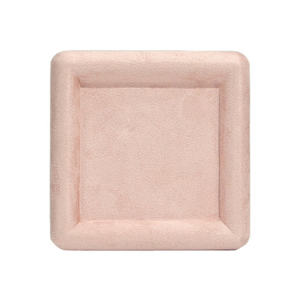 12x12x1.5cm Jewelry Tray Ring Square Empty Plate Earrings Necklace Jewelry Display Tray(Pink) - Jewelry Storages by PMC Jewellery | Online Shopping South Africa | PMC Jewellery