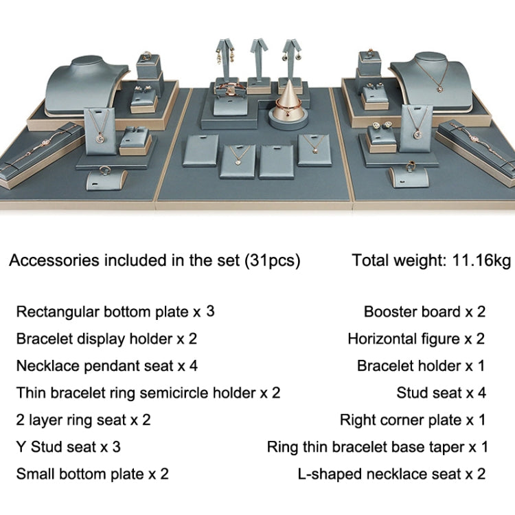 Pearl Gray Jewelry Bracelet Earrings Display Stand Set 5 - Jewelry Storages by PMC Jewellery | Online Shopping South Africa | PMC Jewellery