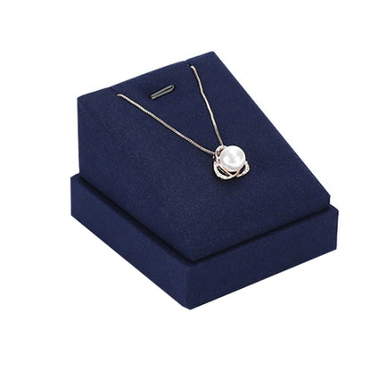 7x8x5.5cm Necklace Holder Jewelry Display Props Blue Microfiber Window Necklace Earring Ring Stand - Jewelry Storages by PMC Jewellery | Online Shopping South Africa | PMC Jewellery