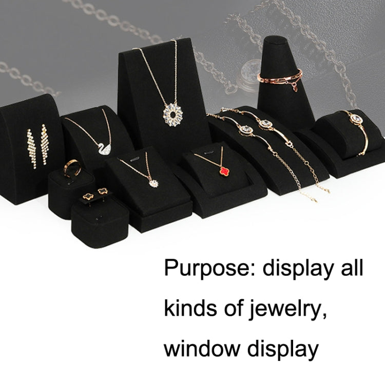 24x18.5x2.5cm Display Tray Black Microfiber Necklace Ring Jewelry Display Live Jewelry Prop Rack - Jewelry Storages by PMC Jewellery | Online Shopping South Africa | PMC Jewellery