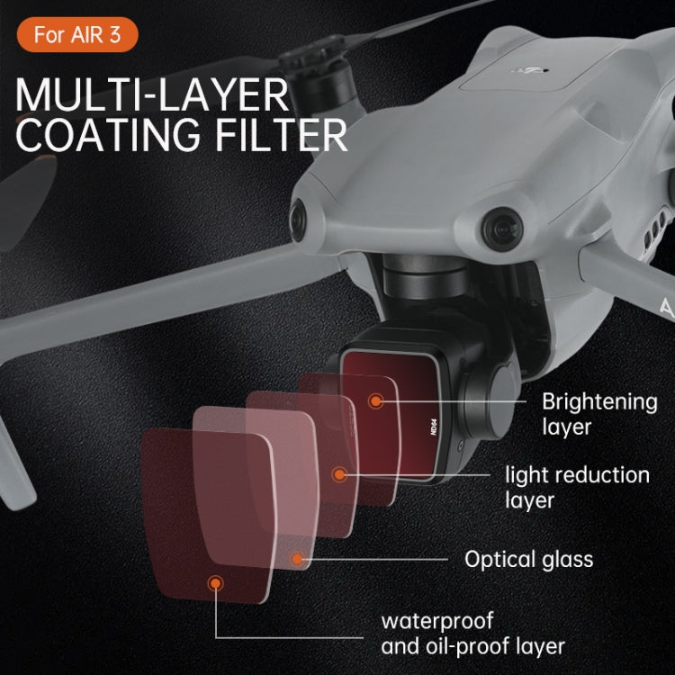 For DJI Air 3 RCSTQ Multi-Layer Coating Waterproof  Filter, Spec: NDL-PL16 - Mavic Lens Filter by RCSTQ | Online Shopping South Africa | PMC Jewellery