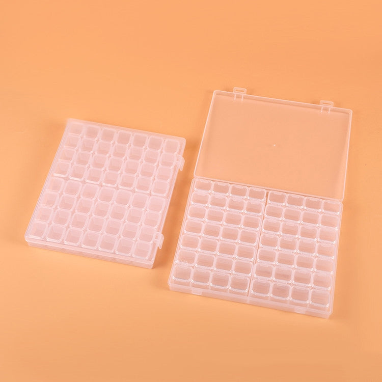 56 Slots Transparent Plastic Storage Box Jewelry Nail Art Rhinestone Bead Box, Color: Transparent - Jewelry Storages by PMC Jewellery | Online Shopping South Africa | PMC Jewellery