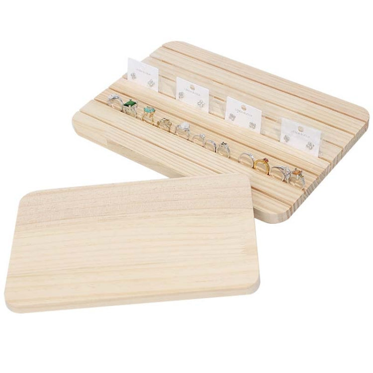 Wooden Slant Slot Jewelry Display Tray Necklace Earrings Ring Storage Organizer Board Putting Prop, Style: 7 Slot - Jewelry Storages by PMC Jewellery | Online Shopping South Africa | PMC Jewellery