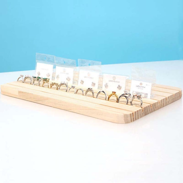 Wooden Slant Slot Jewelry Display Tray Necklace Earrings Ring Storage Organizer Board Putting Prop, Style: 7 Slot - Jewelry Storages by PMC Jewellery | Online Shopping South Africa | PMC Jewellery