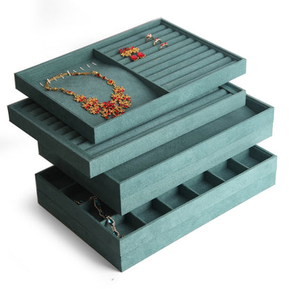 Suede Multifunctional Jewelry Display Tray Necklace Bracelet Bangle Display Case, Style: Ring Necklace Tray - Jewelry Storages by PMC Jewellery | Online Shopping South Africa | PMC Jewellery