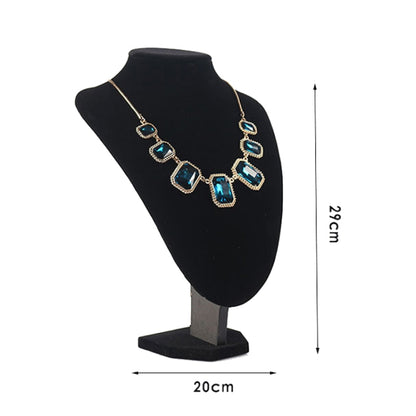 29 x 20cm Suede Portrait Neck Model Stand Necklace Jewelry Display Rack Jewelry Holder - Jewelry Storages by PMC Jewellery | Online Shopping South Africa | PMC Jewellery