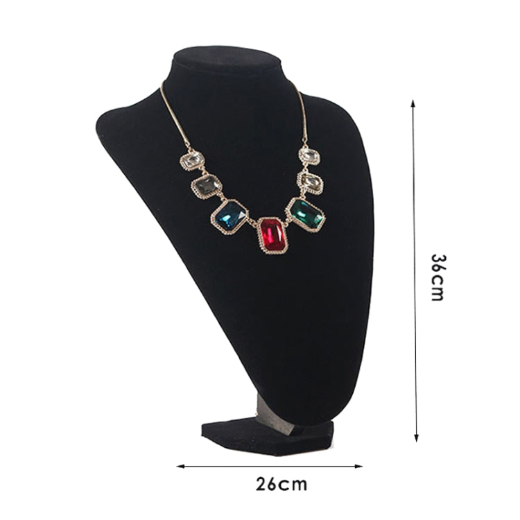 36 x 26cm Suede Portrait Neck Model Stand Necklace Jewelry Display Rack Jewelry Holder - Jewelry Storages by PMC Jewellery | Online Shopping South Africa | PMC Jewellery