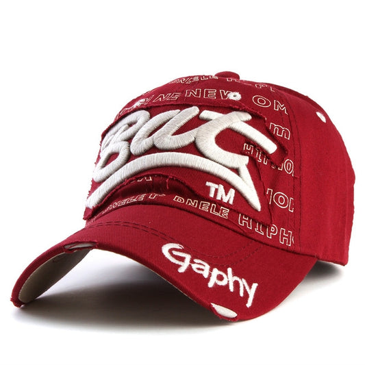 Embroidery Letter Pattern Adjustable Curved Eaves Baseball Cap, Head Circumference: 54-62cm(red white) - Peaked Cap by PMC Jewellery | Online Shopping South Africa | PMC Jewellery