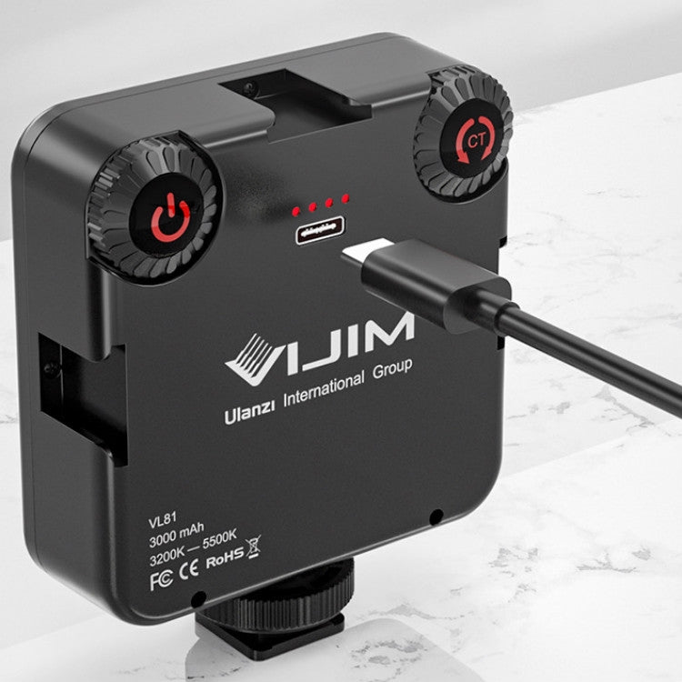 VIJIM VL81 Portable Three Cold and Hot Shoes Dual Color Temperature Fill Light Shooting Recording Lighting Light -  by VIJIM | Online Shopping South Africa | PMC Jewellery