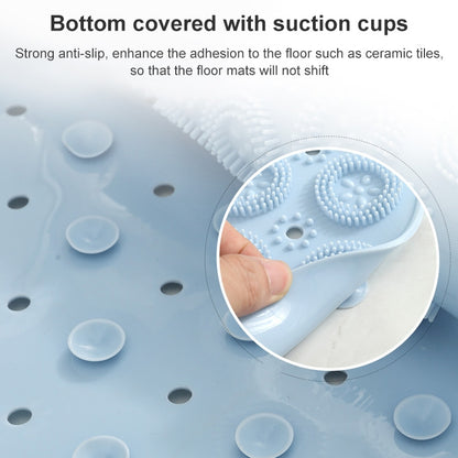 Bathroom Anti-slip Round Mat Suction Cup Massage Foot Pad(Blue) - Bath Mats by PMC Jewellery | Online Shopping South Africa | PMC Jewellery