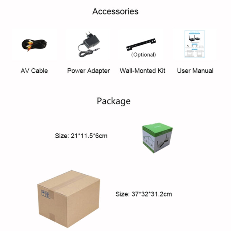 Measy AV220-2 2.4GHz Wireless Audio / Video Transmitter + 2 Receiver, Transmission Distance: 200m - Set Top Box & Accessories by Measy | Online Shopping South Africa | PMC Jewellery