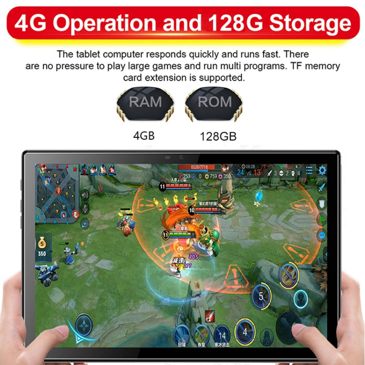 G18 4G Phone Call Tablet PC, 10.1 inch, 4GB+128GB, Android 8.0 MTK6797 Deca Core 2.1GHz, Dual SIM, Support GPS, OTG, WiFi, BT (Gold) - 10.1 inch by PMC Jewellery | Online Shopping South Africa | PMC Jewellery