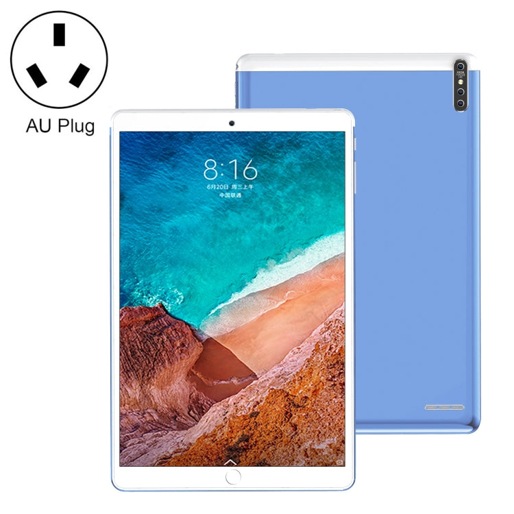 P30 3G Phone Call Tablet PC, 10.1 inch, 2GB+16GB, Android 7.0 MTK6735 Quad-core Cortex-A53 1.3GHz, Support WiFi / Bluetooth / GPS, AU Plug(Blue) - 10.1 inch by PMC Jewellery | Online Shopping South Africa | PMC Jewellery