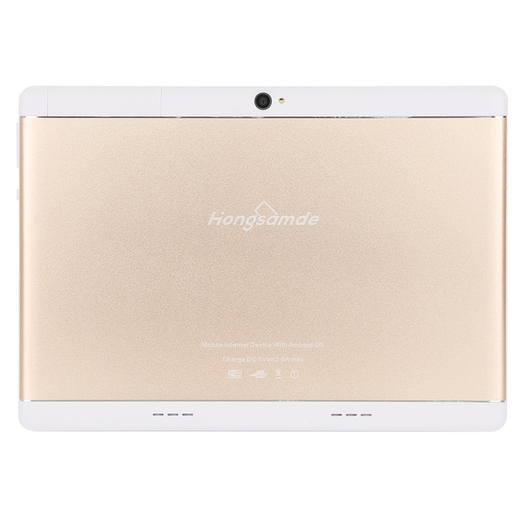 Hongsamde HSD-803 3G Call Tablet PC, 10.1 inch, 1GB+16GB, 4500mAh Battery, Android 7.0 MT6580M Quad Core 1.3GHz, Support Dual SIM & Bluetooth & WiFi & G-sensor & GPS & FM & OTG(Gold) - 10.1 inch by Hongsamde | Online Shopping South Africa | PMC Jewellery