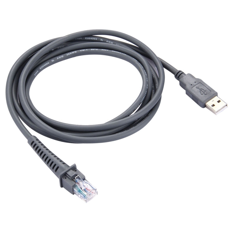 2m USB A Male to RJ45 Scanner Serial Data Cable for Symbol LS2208 / 2208AP / LS4278(Grey) - Accessories by PMC Jewellery | Online Shopping South Africa | PMC Jewellery