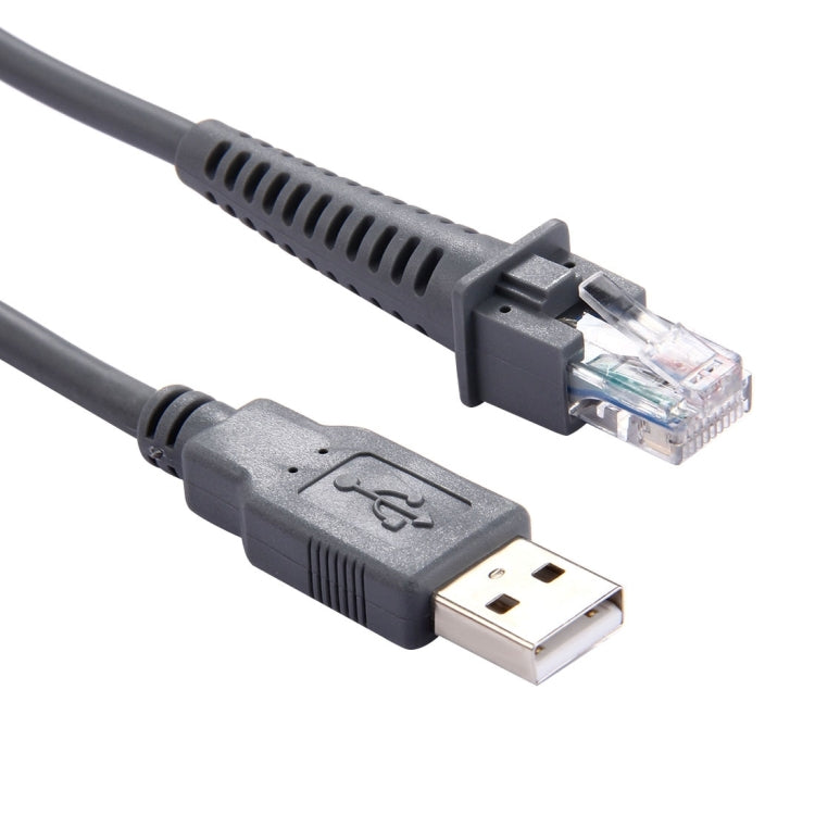 2m USB A Male to RJ45 Scanner Serial Data Cable for Symbol LS2208 / 2208AP / LS4278(Grey) - Accessories by PMC Jewellery | Online Shopping South Africa | PMC Jewellery