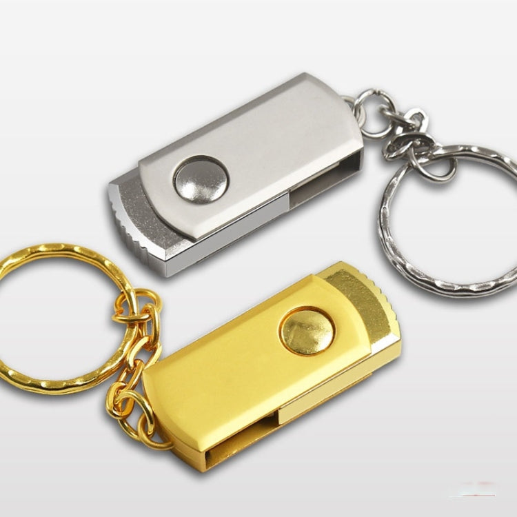 MicroDrive 16GB USB 2.0 Creative Personality Metal U Disk with Keychain (Yellow) - USB Flash Drives by MicroDrive | Online Shopping South Africa | PMC Jewellery