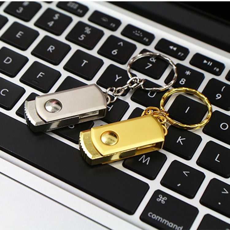 MicroDrive 16GB USB 2.0 Creative Personality Metal U Disk with Keychain (Yellow) - USB Flash Drives by MicroDrive | Online Shopping South Africa | PMC Jewellery