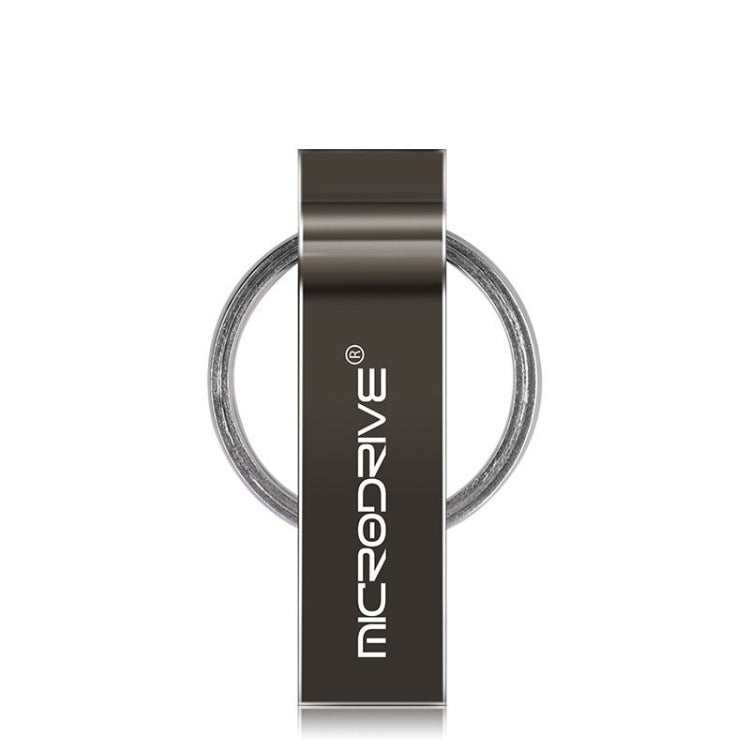 MicroDrive 16GB USB 2.0 Metal Keychain U Disk (Black) - USB Flash Drives by MicroDrive | Online Shopping South Africa | PMC Jewellery